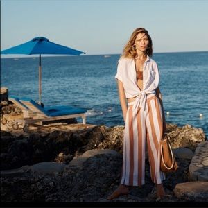 Madewell Huston Pull-On Crop Pants in Evelyn Strip